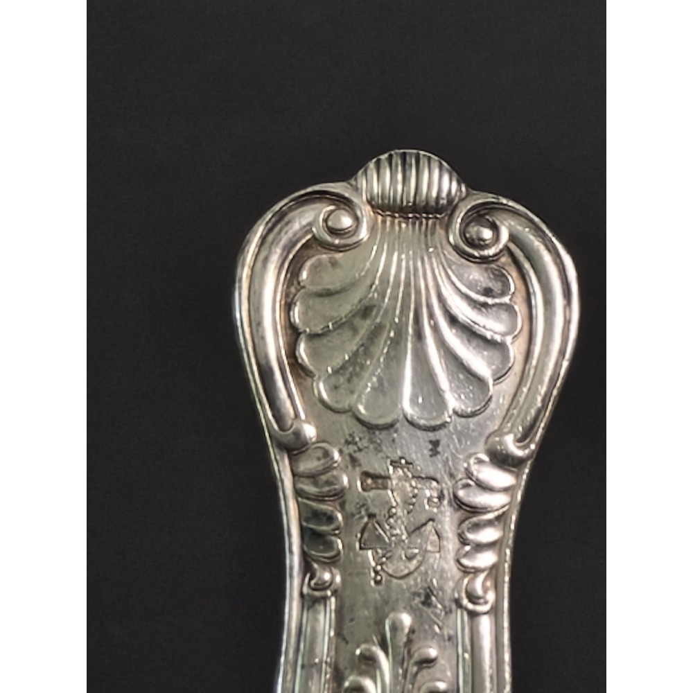 USN US NAVY Kings Pattern Soup Spoon 7 1/4" Int'l. Silver anchor - Picture 7 of 8